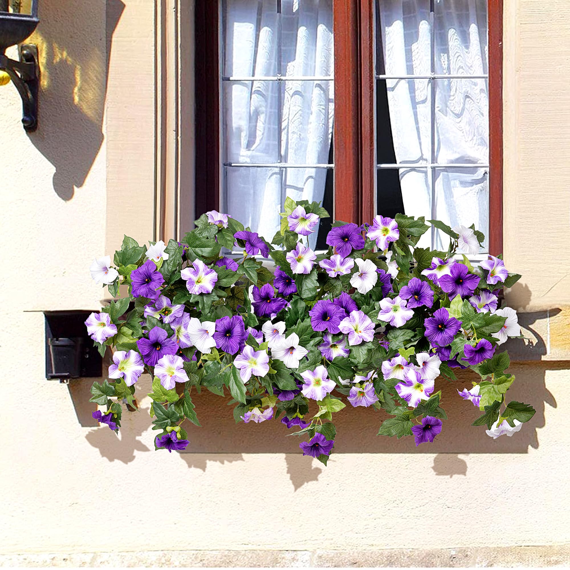 Ammyoo vibrant morning glory leaves and blooms for living spaces
