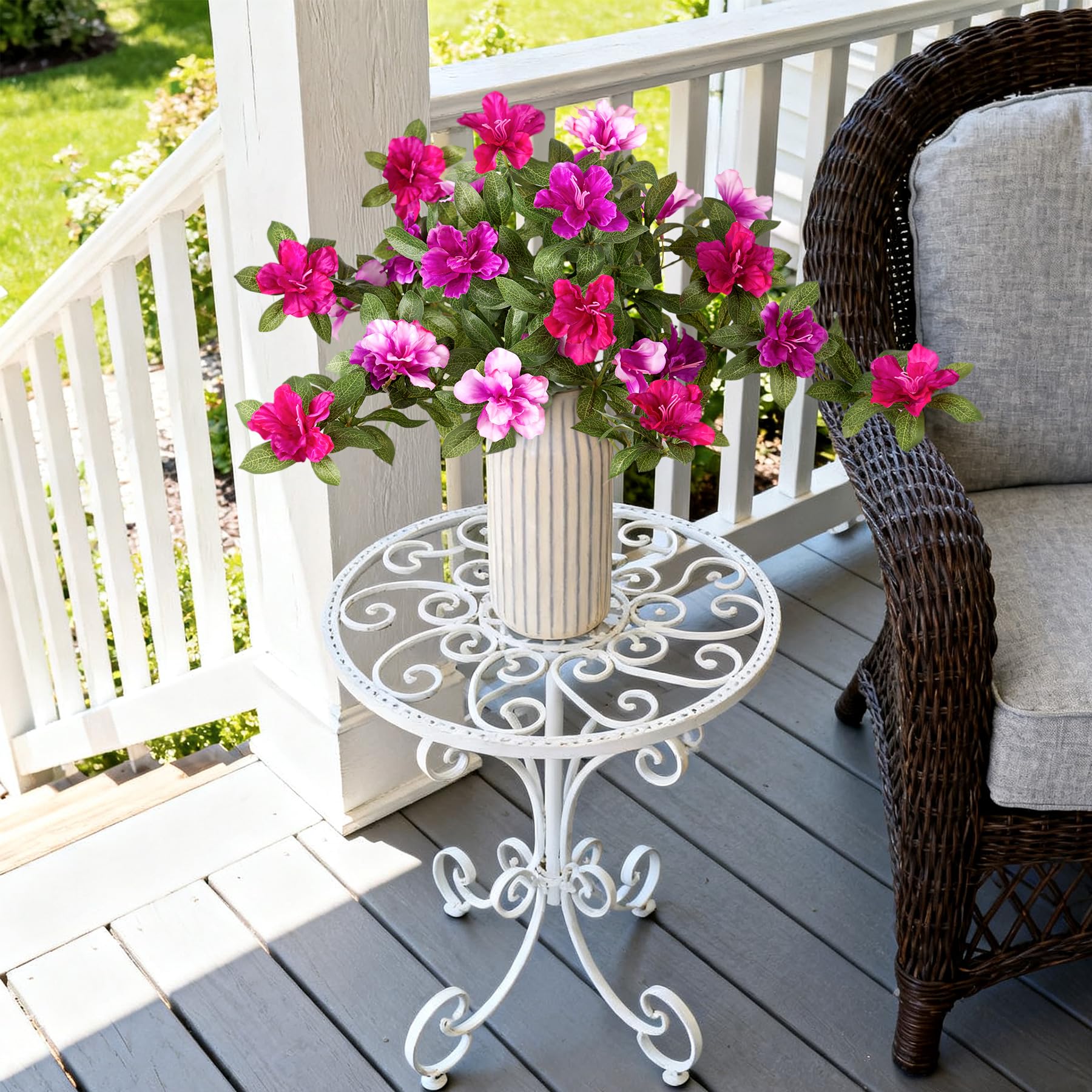 Ammyoo waterproof fade-resistant azalea blooms withstand rain and humidity