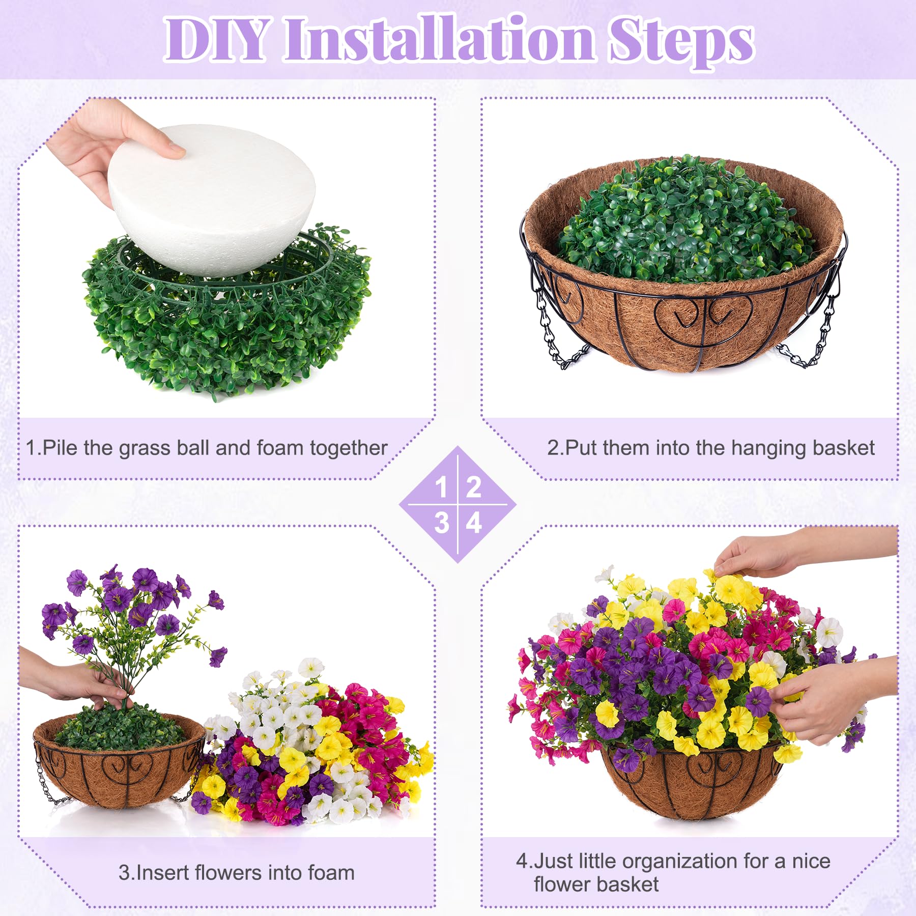 Ammyoo uv-resistant hanging flowers withstand weather for lasting beauty.