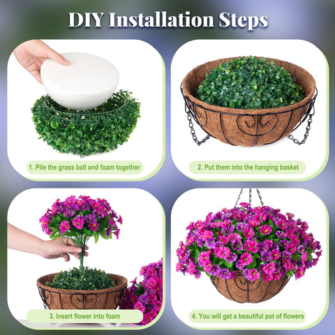 Ammyoo weather-resistant faux flowers stay vibrant without watering.