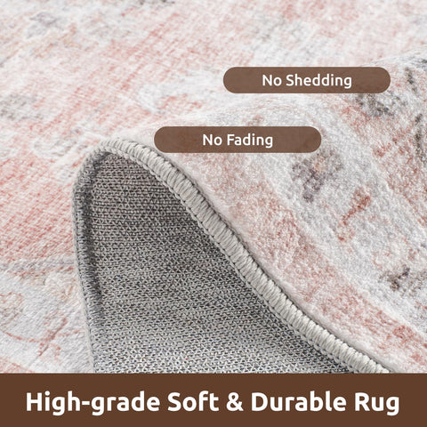 AMOAMI non-slip rug backing helps prevent slips in high-traffic areas