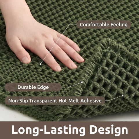 AMOAMI machine washable bath mat easy to clean in cold cycle