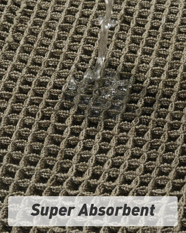 AMOAMI Waffle Runner Rug's non-slip backing helps secure it on wet surfaces.