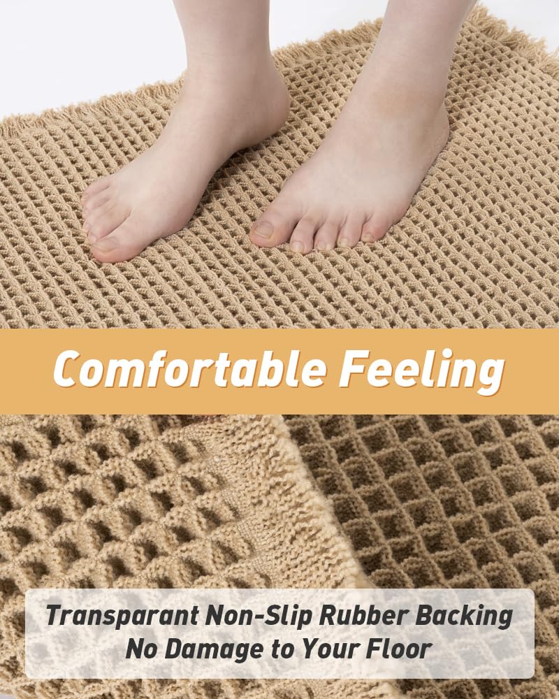 AMOAMI rug features a soft, cozy waffle texture underfoot.