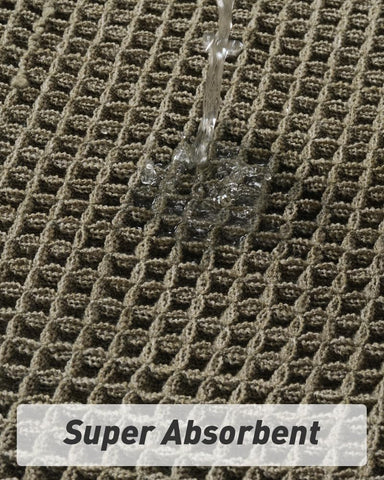 AMOAMI waffle texture close-up showcases fast water absorption and floor protection.