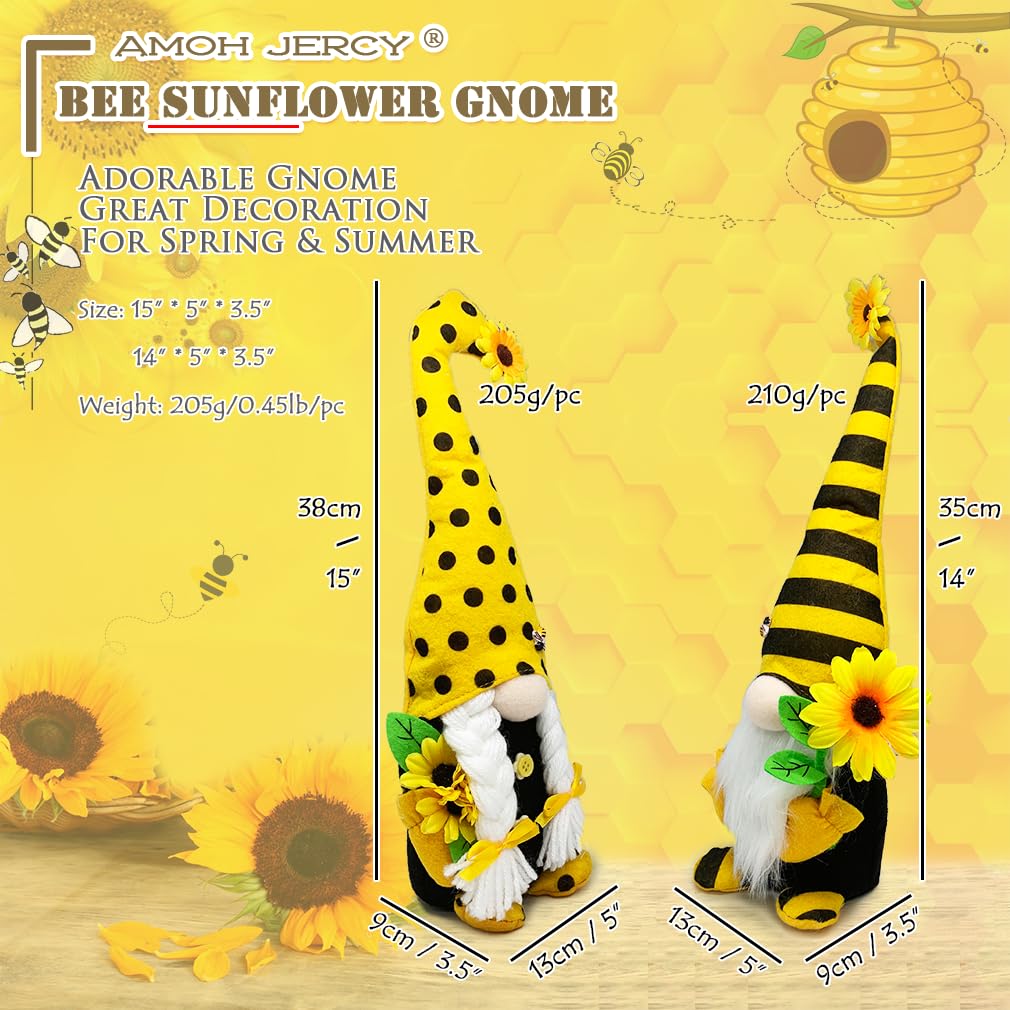 AMOH JERCY tiered tray centerpiece with sunflowers and bees.