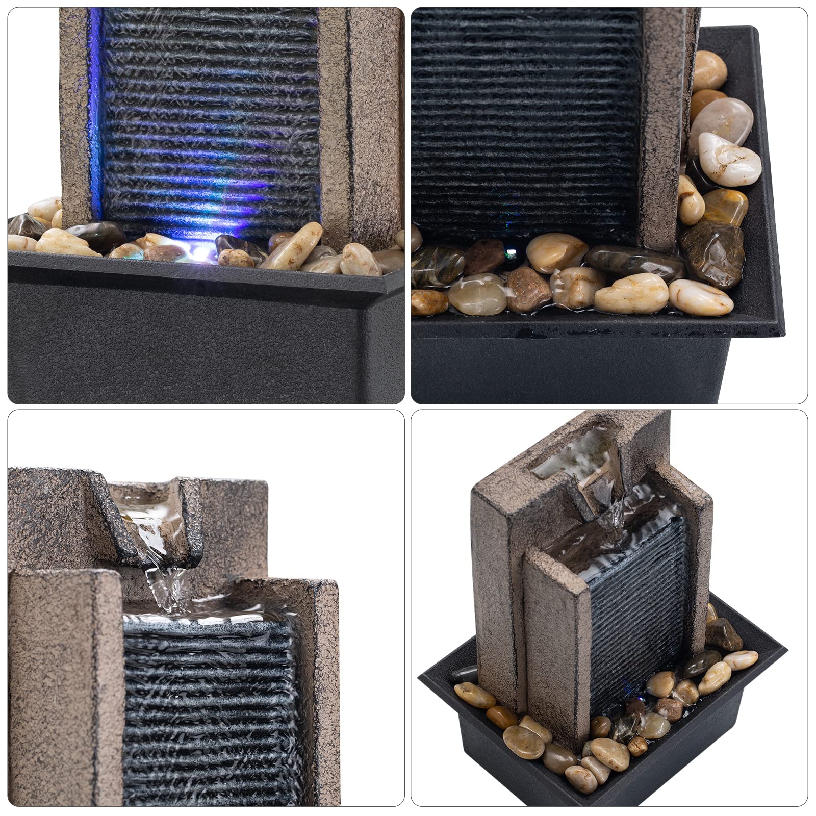 AMOOTEK fountain easy to assemble; no extra plumbing needed
