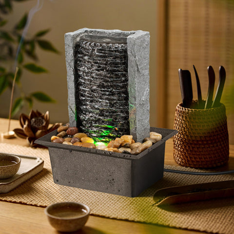 AMOOTEK Tabletop Fountain ideal for office and living room decor