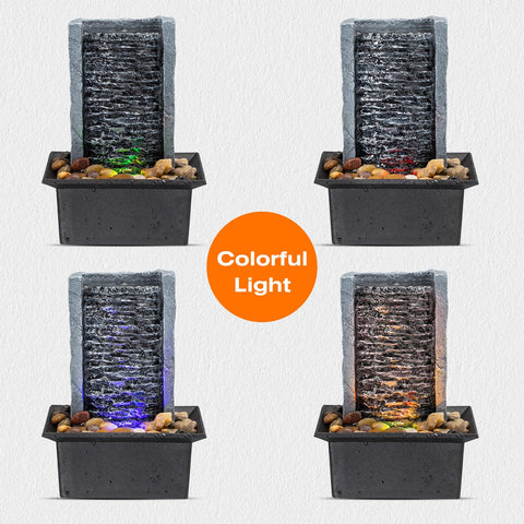 AMOOTEK Tabletop Fountain internal pump provides quiet, continuous water circulation
