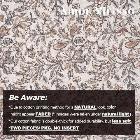 Amor Virisso floral pillow cover 20x20 sewn-edge finish for clean lines