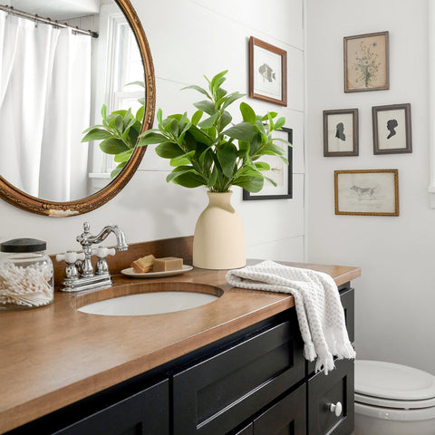 Amore Florals pre-arranged greenery clusters add instant style.