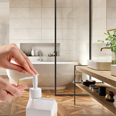 Amorettise ceramic dispenser with ABS spring pump for durability