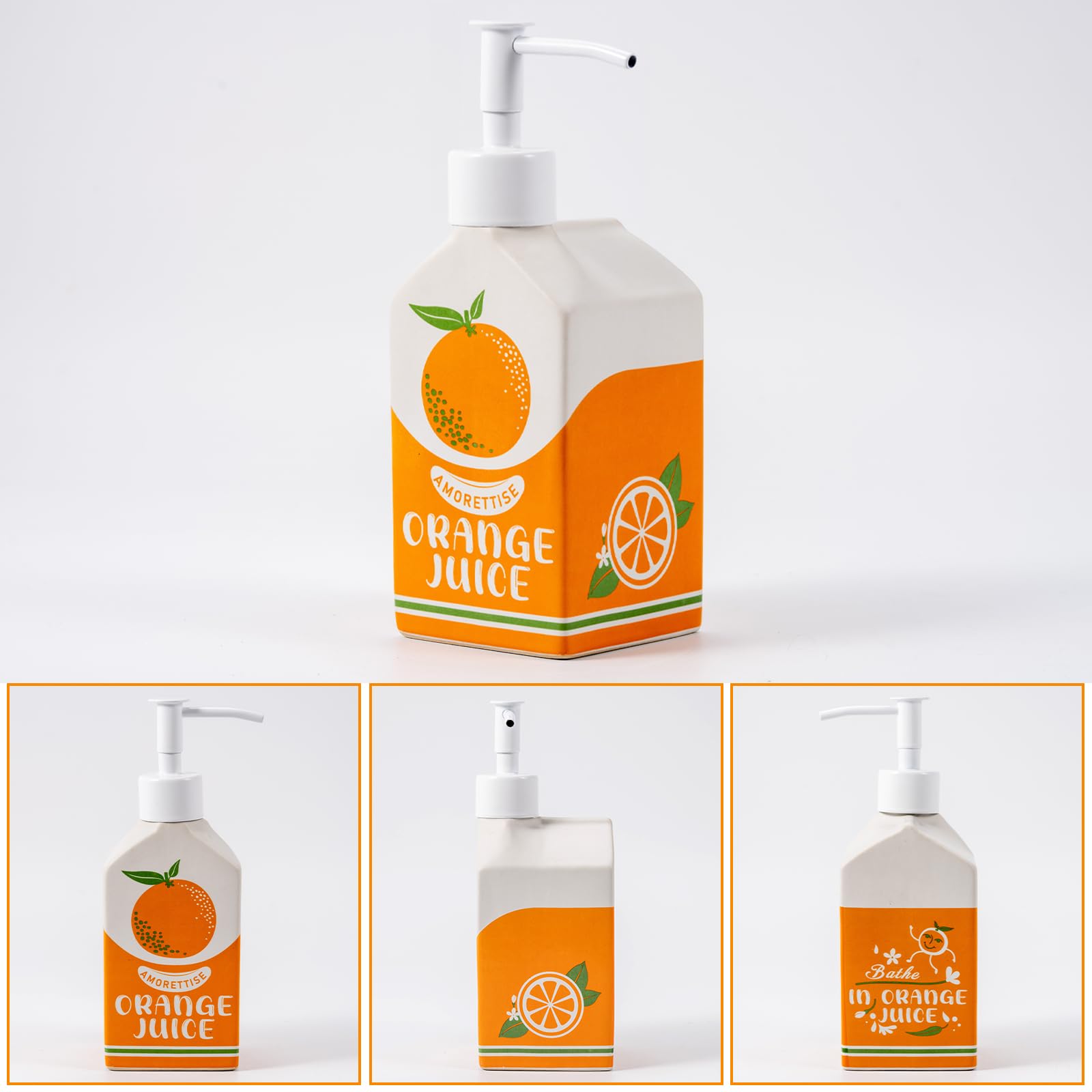 Amorettise ceramic dispenser with modern design complements bathroom decor