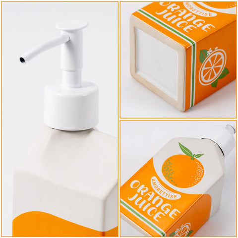Amorettise ceramic lotion pump bottle featuring smooth dispensing action