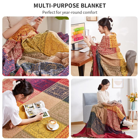 amorus versatile throw doubles as chair cover and bed accent
