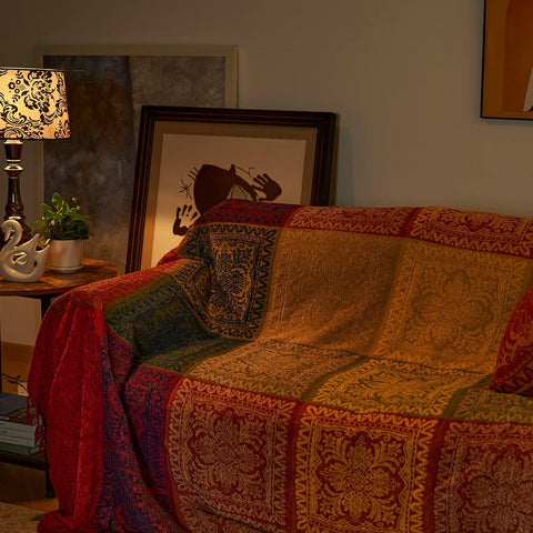amorus decorative blanket with tassels brightens any lounge
