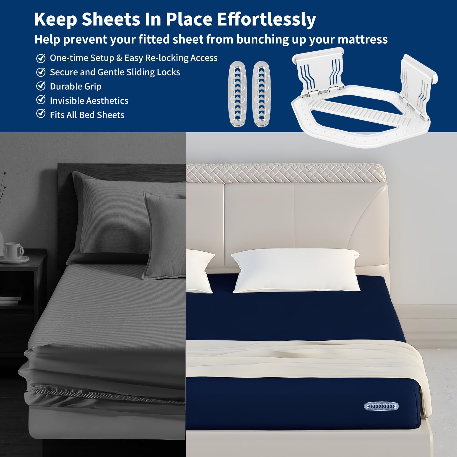 AMOVO clean, modern look complements any bedroom decor