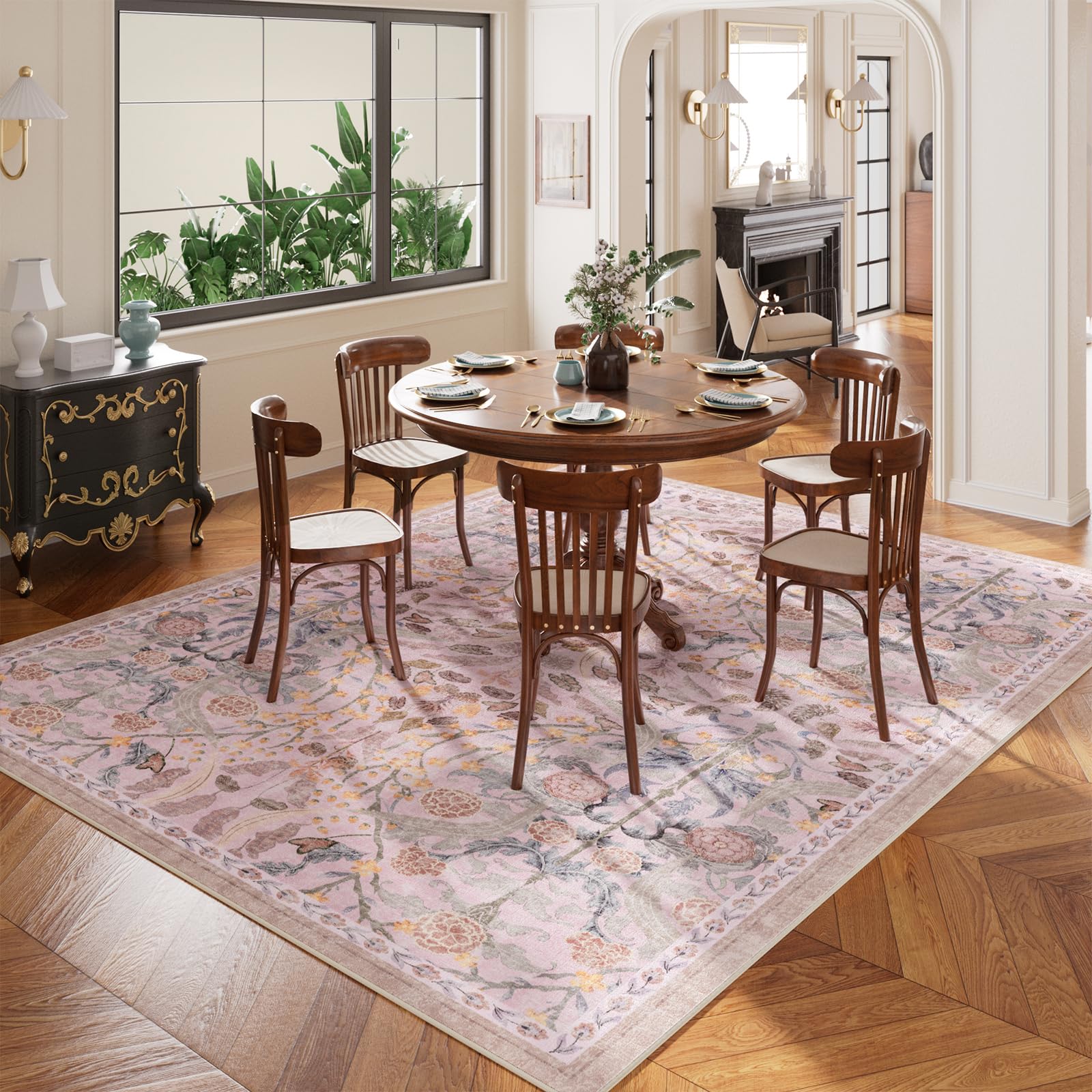 AMTOVO rug non-slip backing keeps areas safe and stationary.