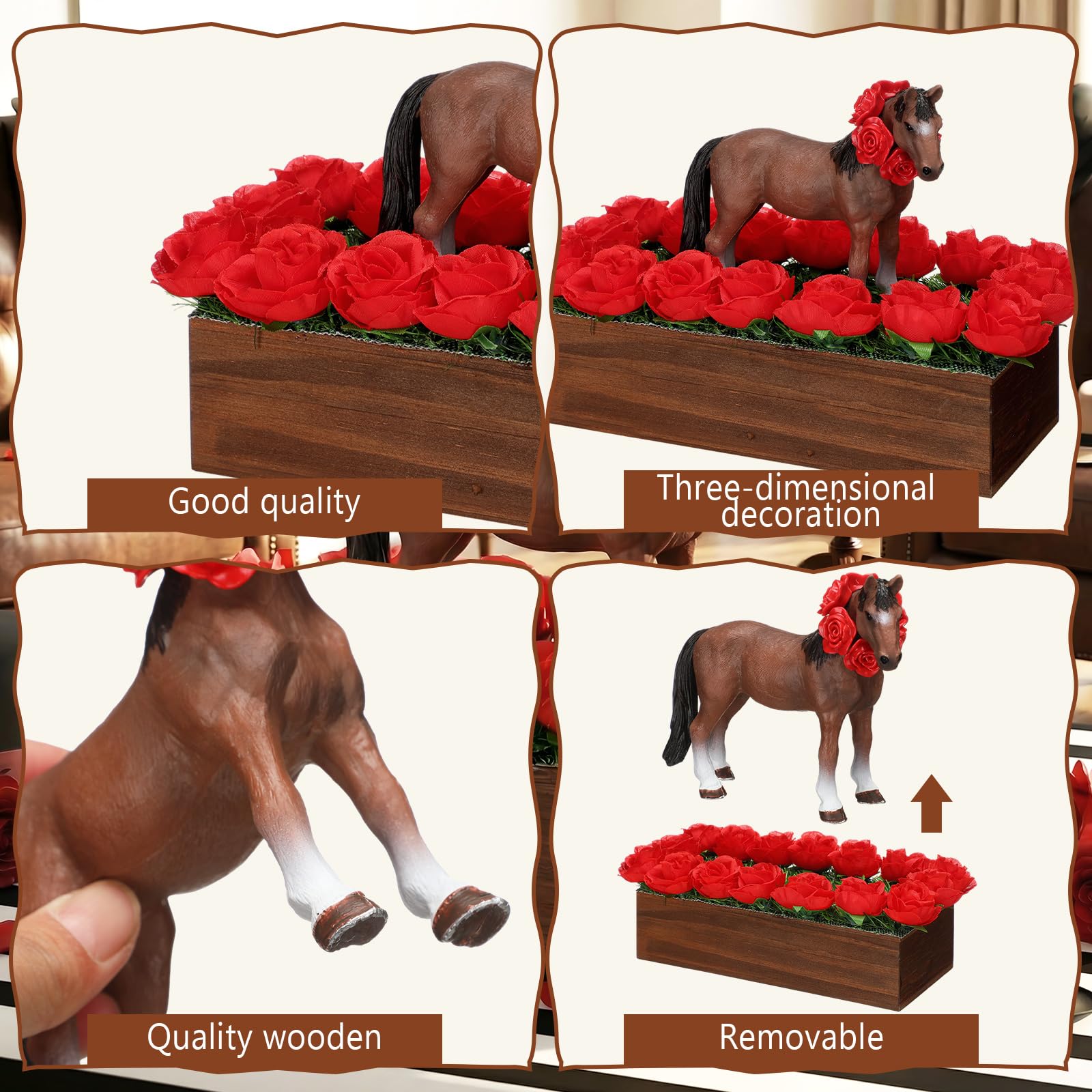 Amyhill derby centerpiece featuring green grass and red roses for vibrant party ambiance