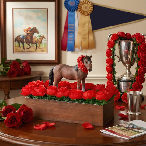 Amyhill dining table display showcases a reusable derby decoration for home entertaining