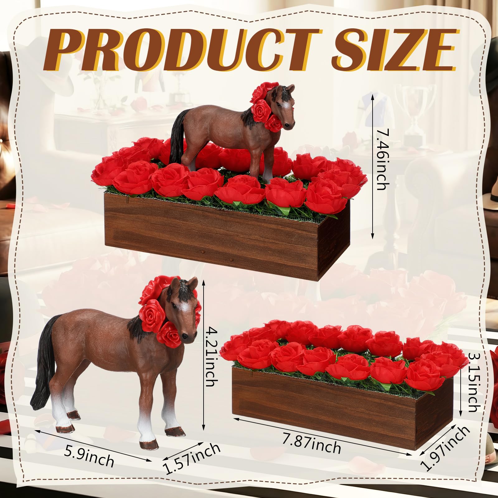 Amyhill mini plastic horse figurines add dynamic detail to derby themed table decor