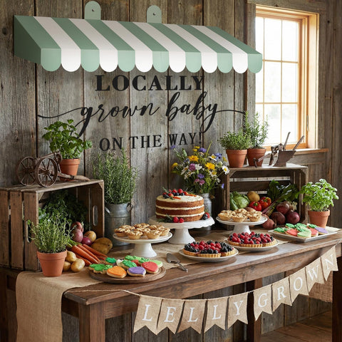 Amyhill photo backdrop for farmers market baby shower portraits
