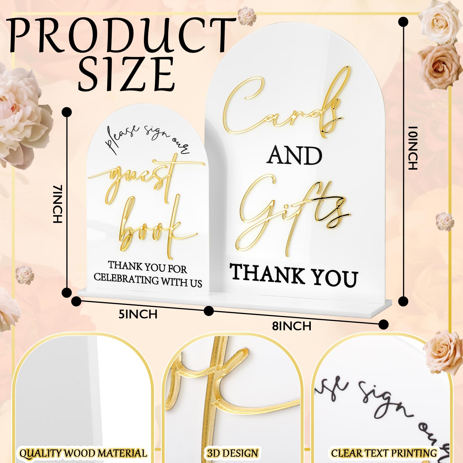 Amyhill wedding base insert holds both signs securely for stable display