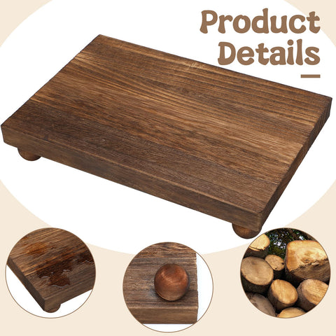 Amyhill wood pedestal stand bathroom sink area elevates soaps and toiletries.