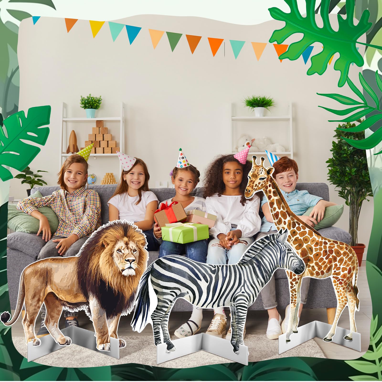 Amyhill zebra cutout standup adds vibrant wildlife ambiance to birthdays