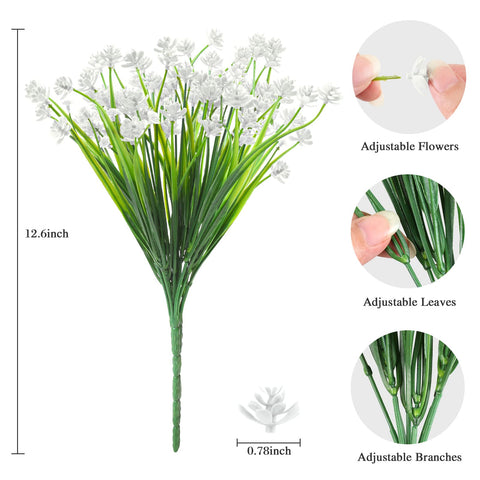 AmyHomie artificial flowers for garden borders add color with no maintenance.