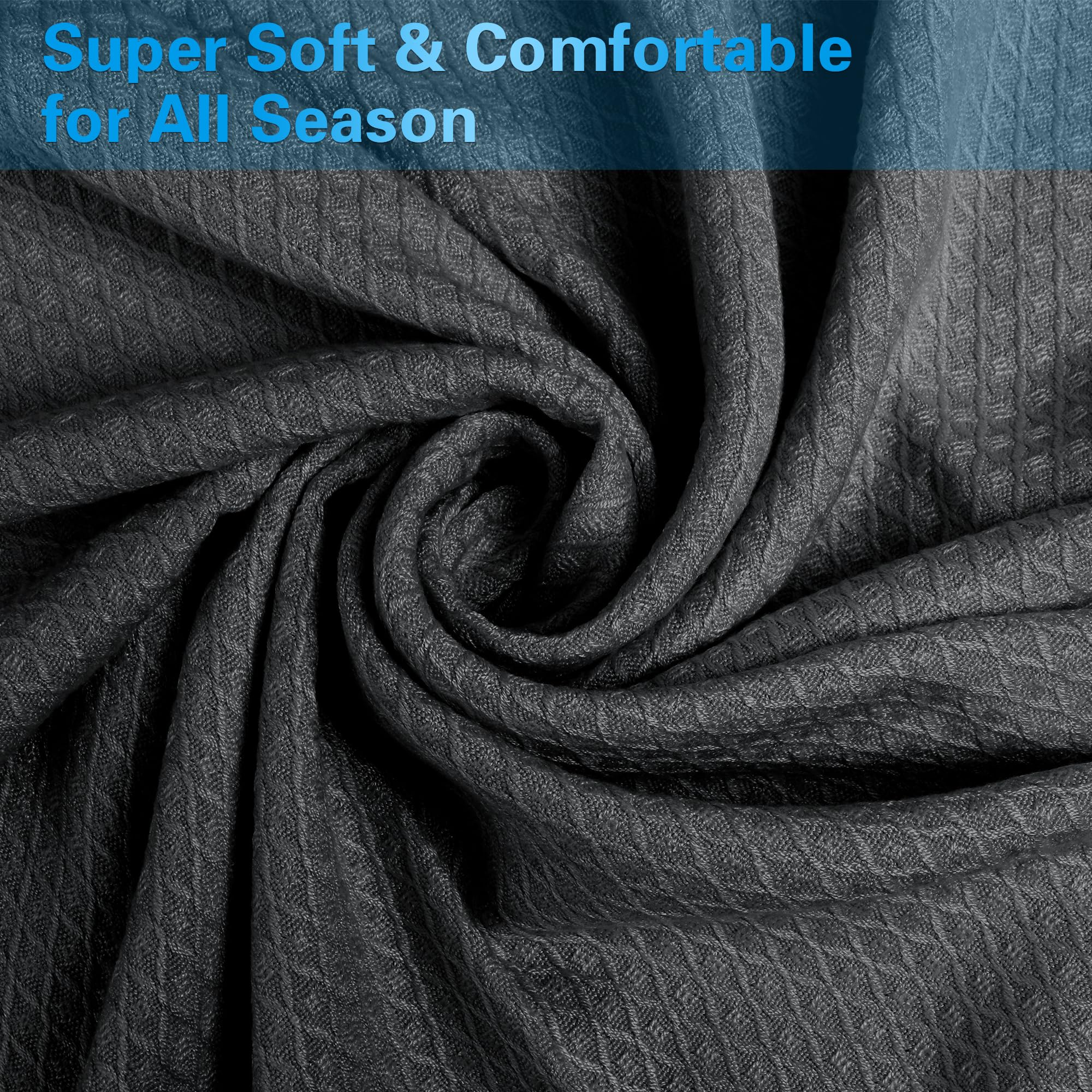 AmyHomie blanket on bed and sofa for versatile comfort.