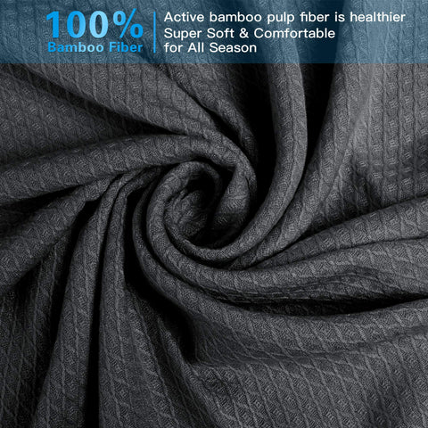 AmyHomie blanket on bed demonstrates drape and lightweight comfort for all seasons.