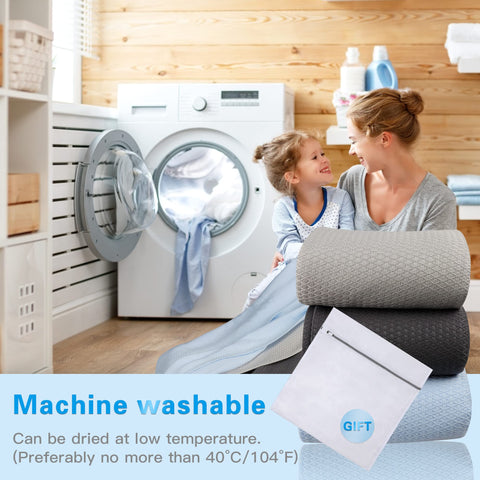 AmyHomie machine-washable blanket for easy care.