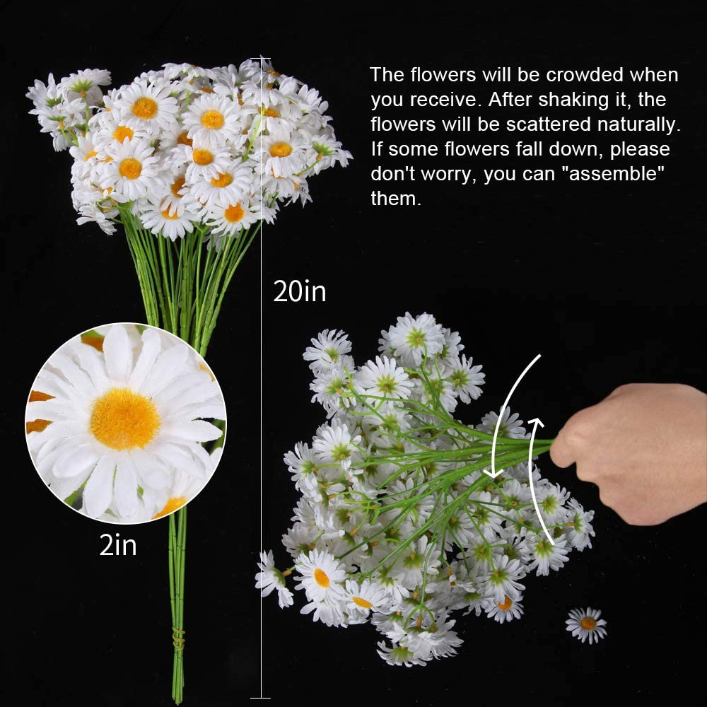 AmyHomie fade-resistant daisies suitable for outdoor displays