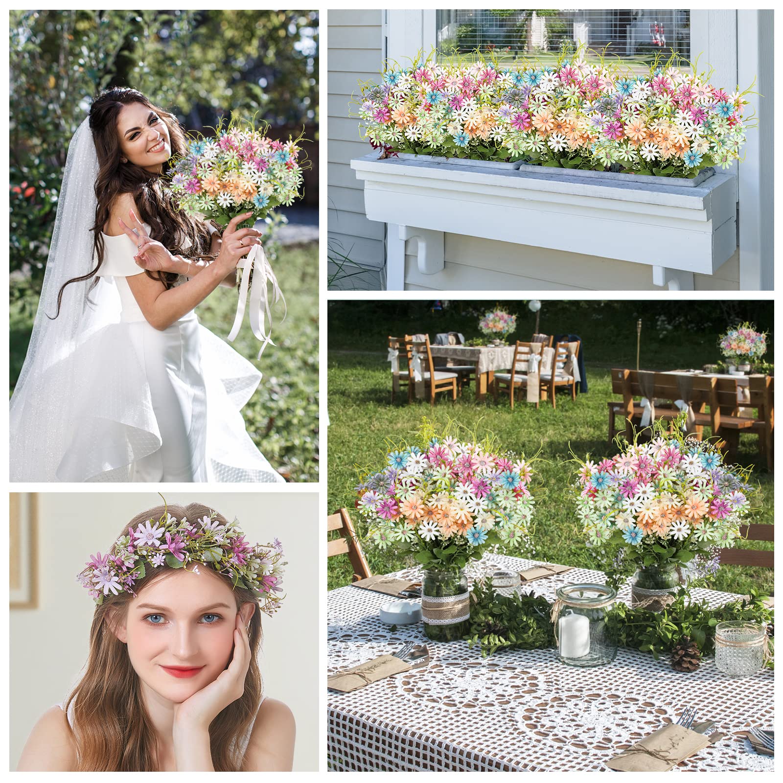 AmyHomie reusable fake flowers for weddings and farmhouse style decor