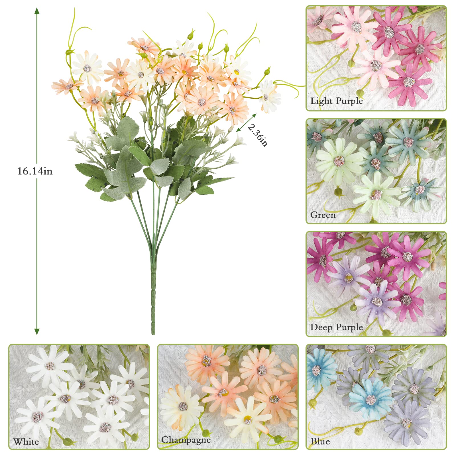 AmyHomie mixed-color wildflowers add natural charm to porches and patios