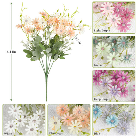 AmyHomie mixed-color wildflowers add natural charm to porches and patios