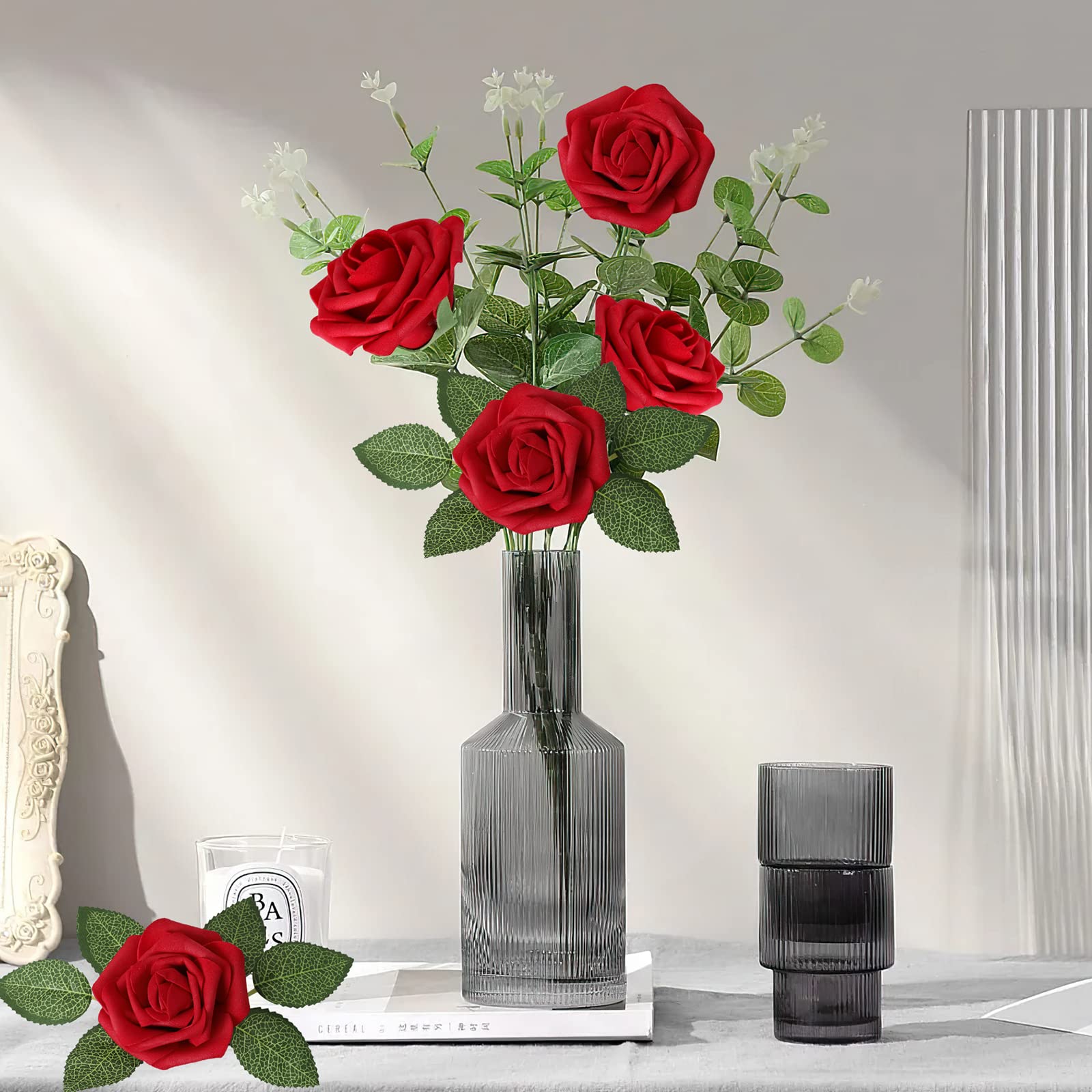 AmyHomie rose bouquet assembly for personalized decor.