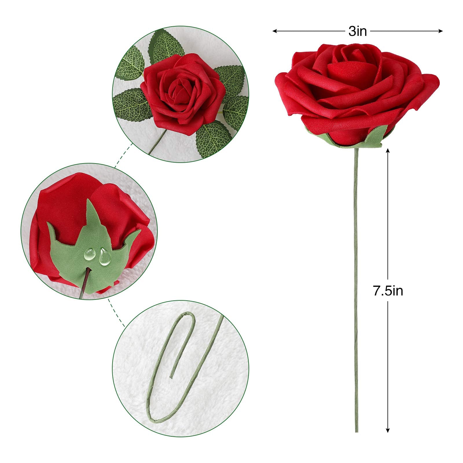 AmyHomie wedding table decor using artificial roses.