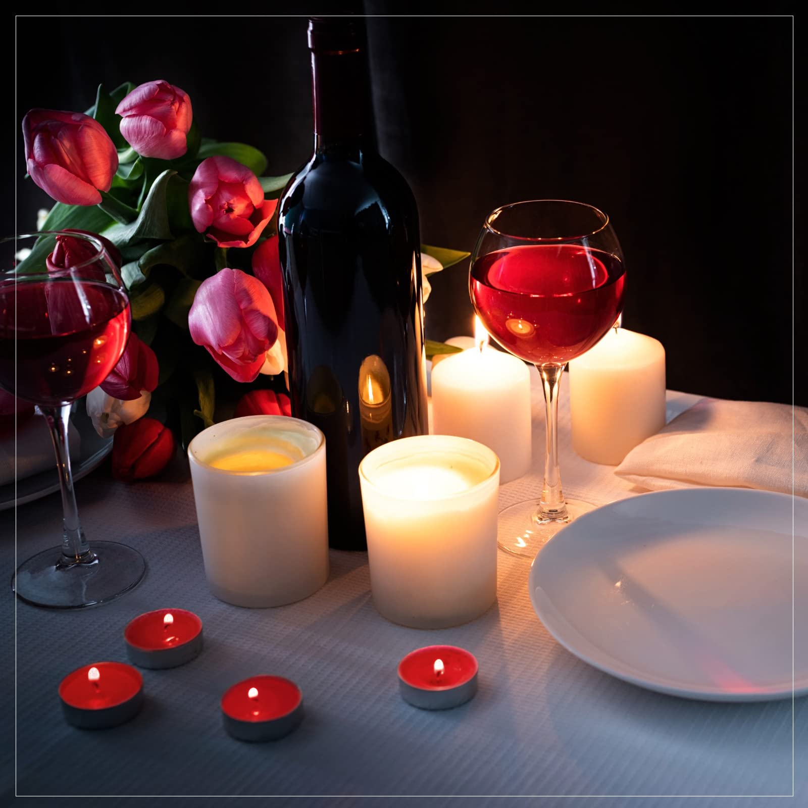 Amylove dining table tea light creates cozy, welcoming atmosphere