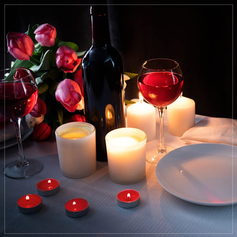 Amylove dining table tea light creates cozy, welcoming atmosphere