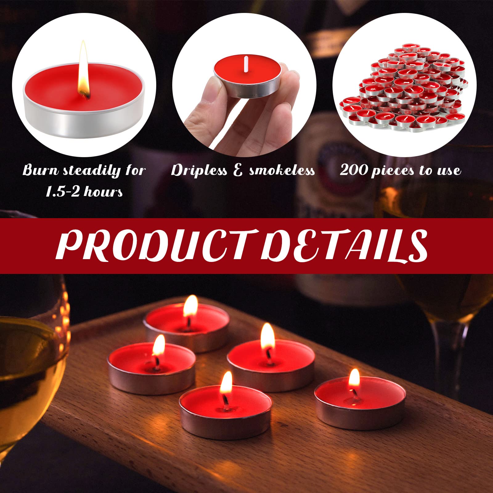 Amylove dripless tea light in aluminum cup prevents drips