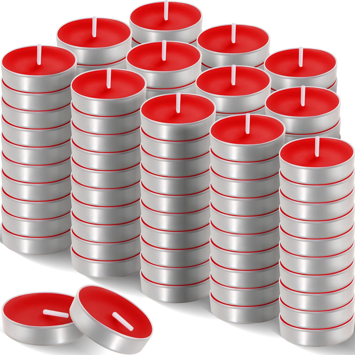 Amylove red tea light candle for romantic table ambiance