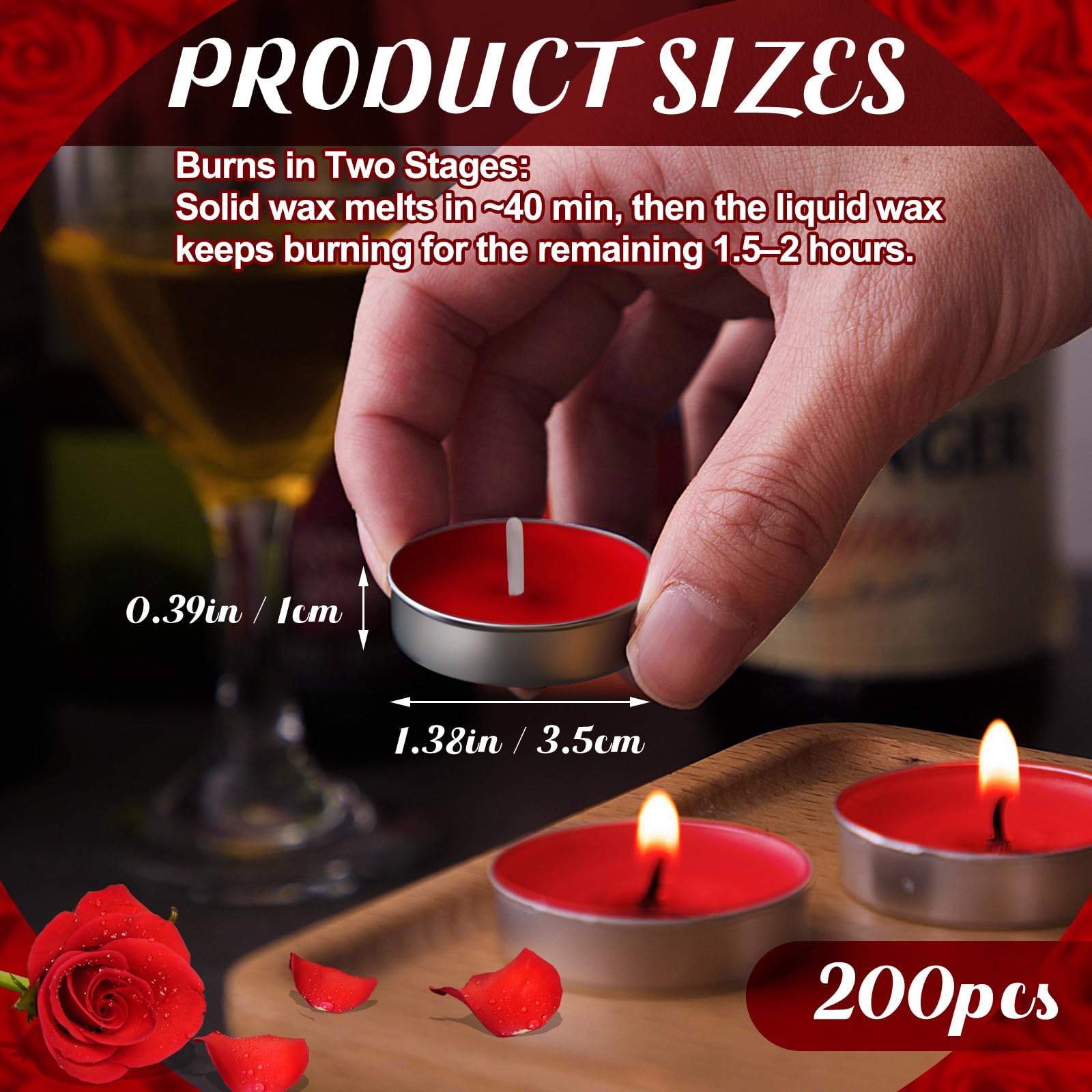 Amylove smokeless tea light candle provides clean glow for dinners