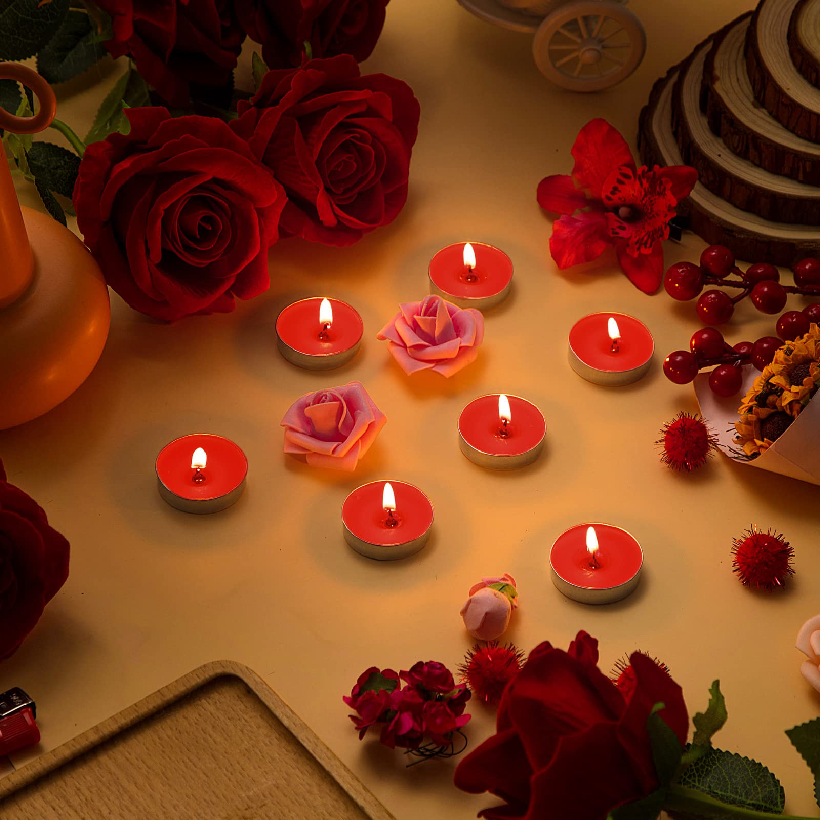 Amylove wedding centerpiece tea light adds warm, safe illumination