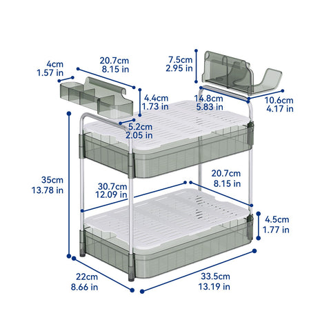 AmzAge large-capacity tray layout maximizing counter organization