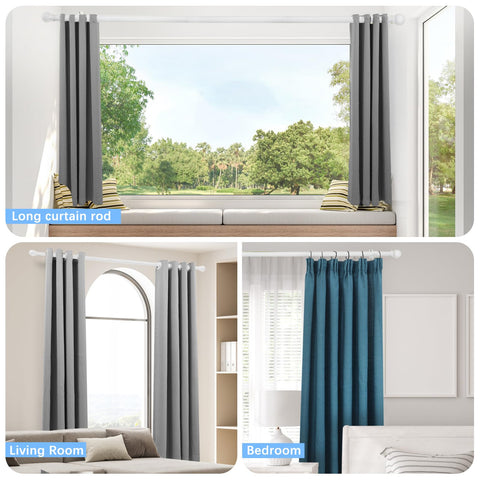 AMZSEVEN curtain rod includes hardware and mounting kit for quick setup