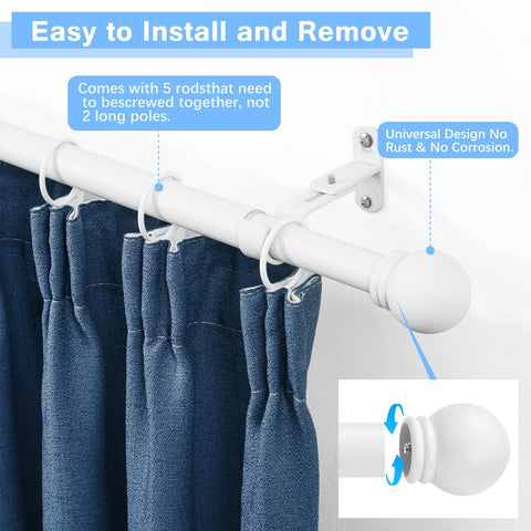 AMZSEVEN curtain rod extending sections for length adjustment