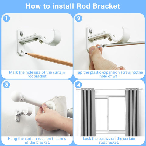 AMZSEVEN curtain rod used in bedrooms, kitchens, living rooms