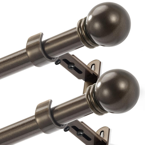 AMZSEVEN curtain rod threaded assembly shows easy screw-together setup for custom length.